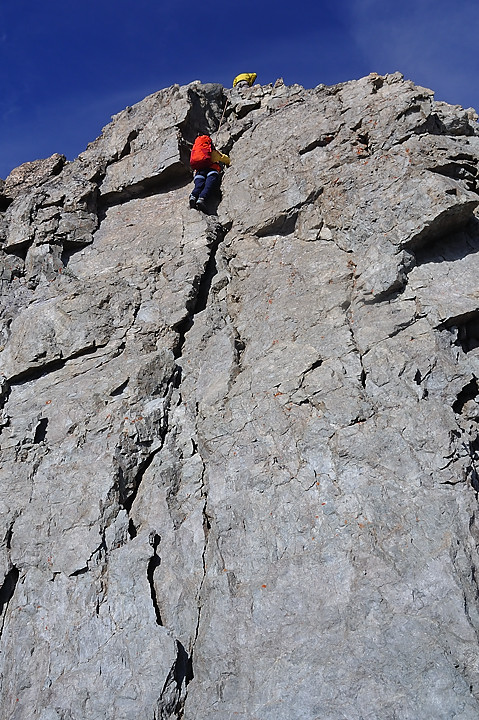 Gioberney--2010-07-25_10.jpg - L'arrete du Gioberney -- voila le pas de 4 juste sous le sommet