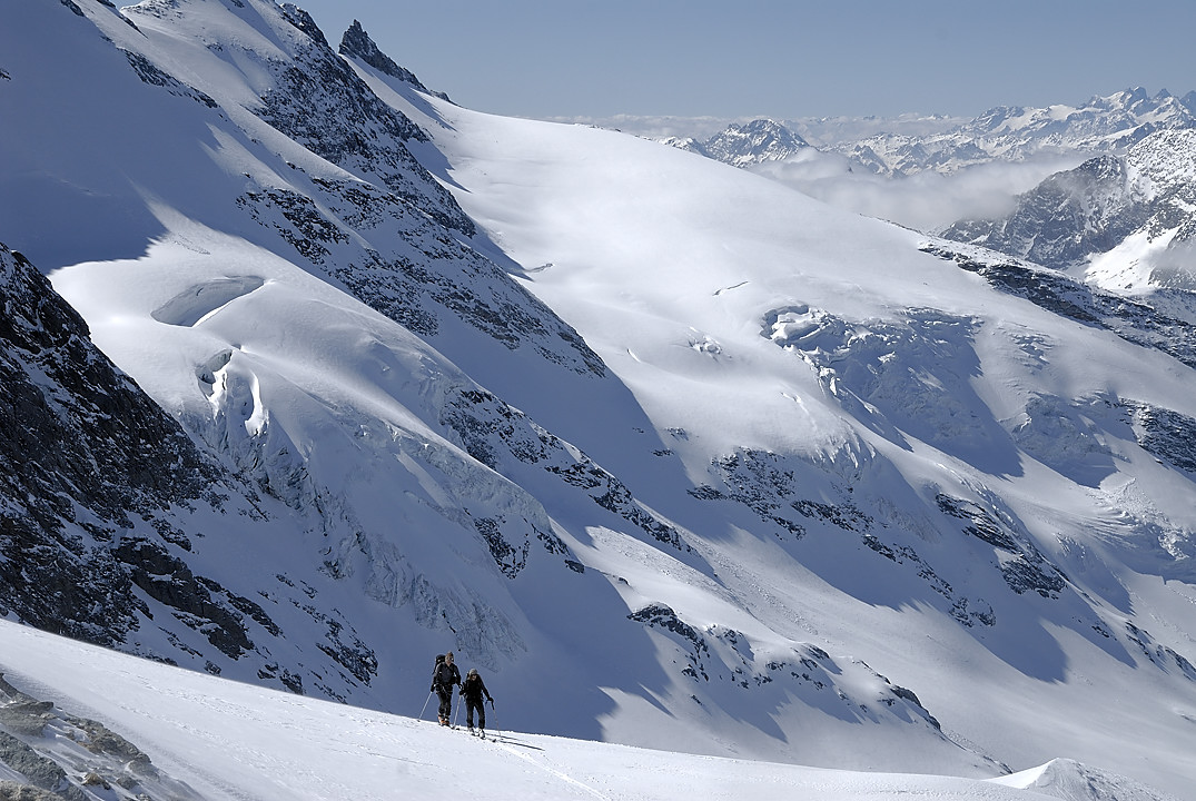 110416-14.jpg - Le glacier sous le dome d'Arpont et le passage du Rosoir