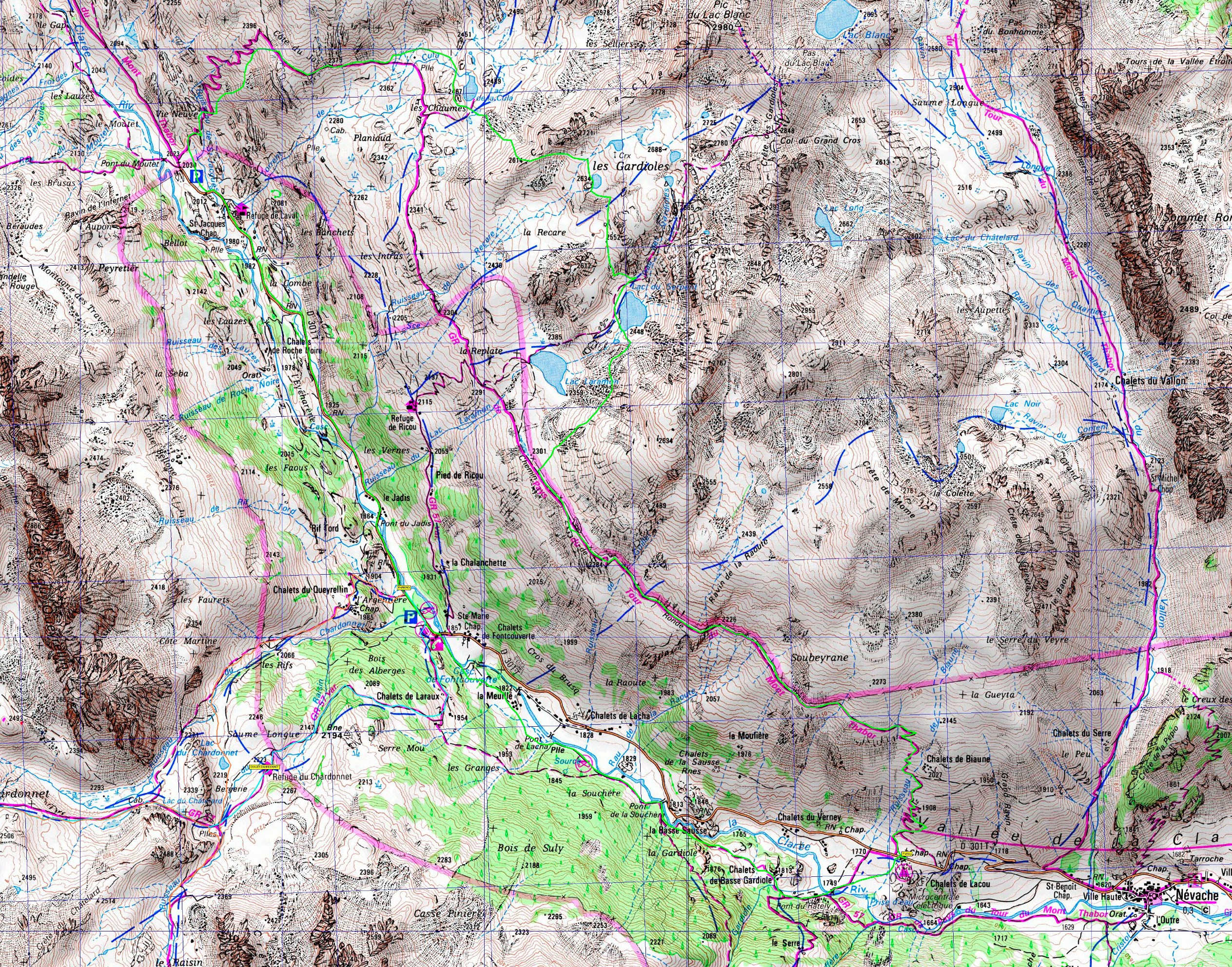 Nevache-TourRonde-vred.jpg - en vert --- le depart est a la chapelle