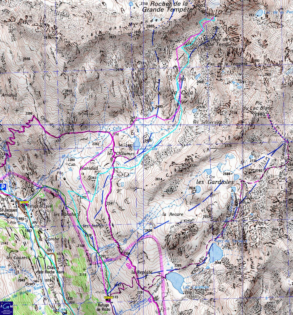 carte-trace-Nevache-Tempete+logo-red.jpg - Col à côté du Rocher de la Grande Tempête --- le jour même on avait une idée assez approximative de ce que nous avions vraiment fait