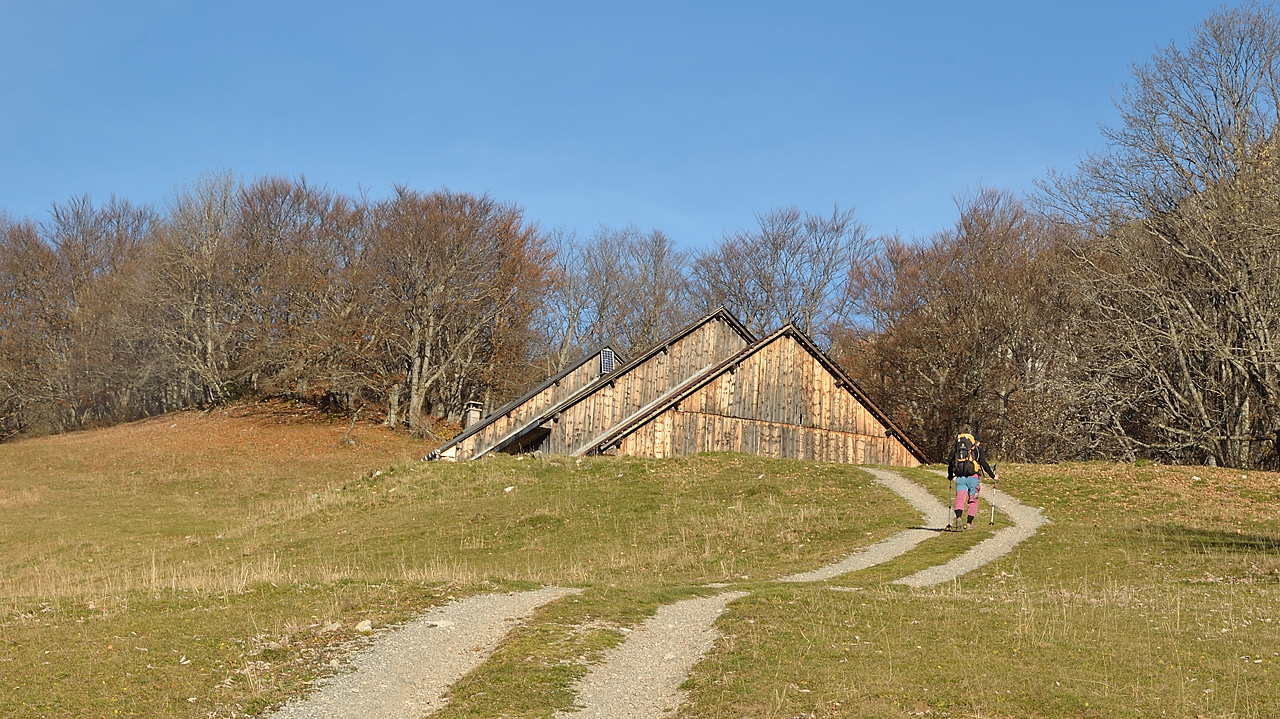 ArclusazBauges-2012-11-17-039.jpg - de retour au chalet de Potat dans le soleil de l'apres-midi