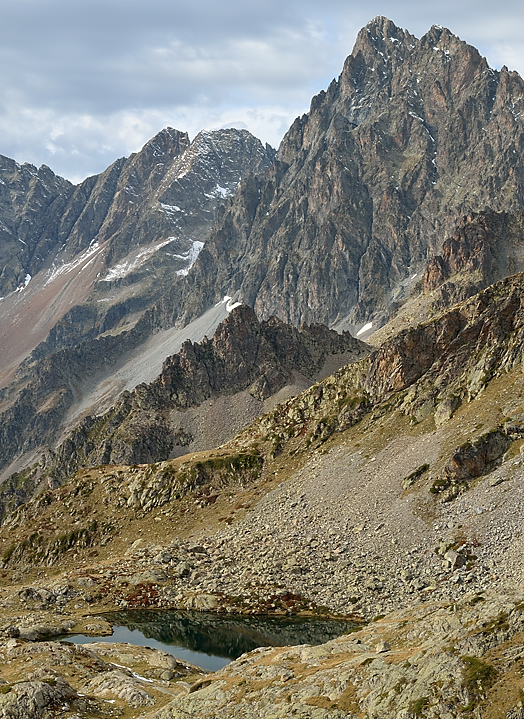20131019-022-Souffles.jpg - Au Col des Colombes : le Lac Lautier et la Cime d'Orgieres