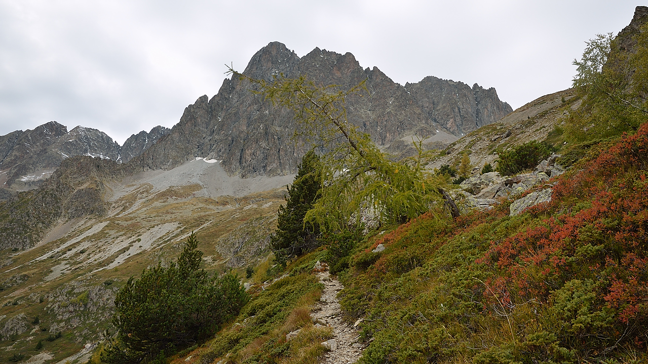 20131019-033-Souffles.jpg - Un peu au-dessus du refuge des Souffles : vue sur la Cime d'Orgieres