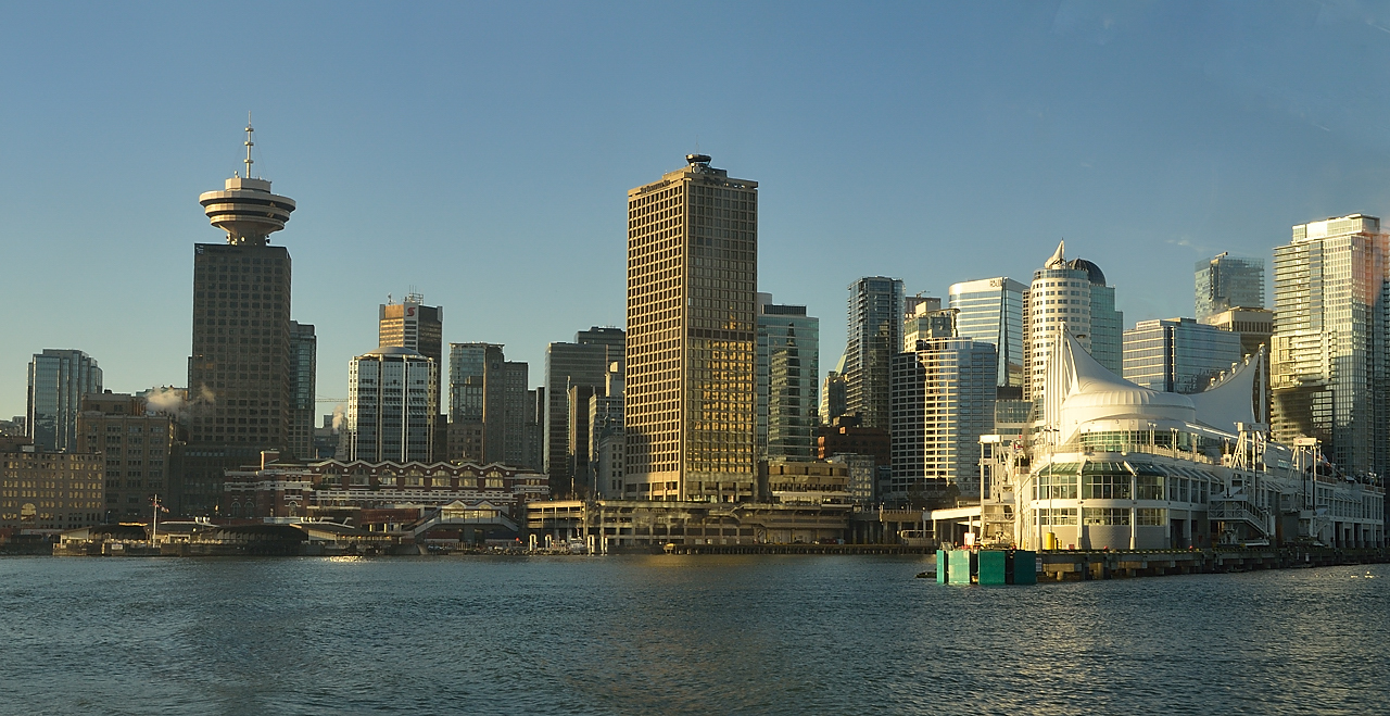 20131207-052-VancouverRTSS.jpg - Convention Center and a part of Vancouver's skyline seen from the Seabus (you may also call it a ferry)