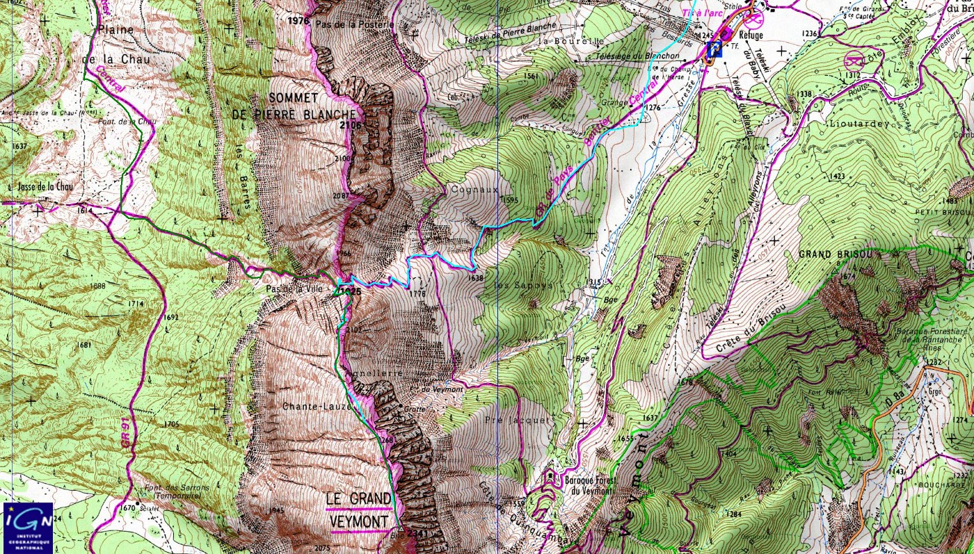 20141108-000-GrdVeymont-sud.jpg -  ... puis juste la partie sud avec l'aller-retour au Grand Veymont a partir du Pas de la Ville
