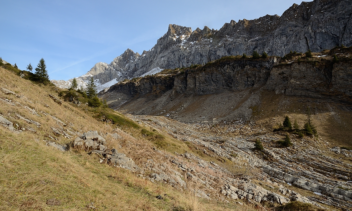 20171101-017-TeteBostan.jpg - Juste au-dessus du refuge : vue en direction du Col de Boston