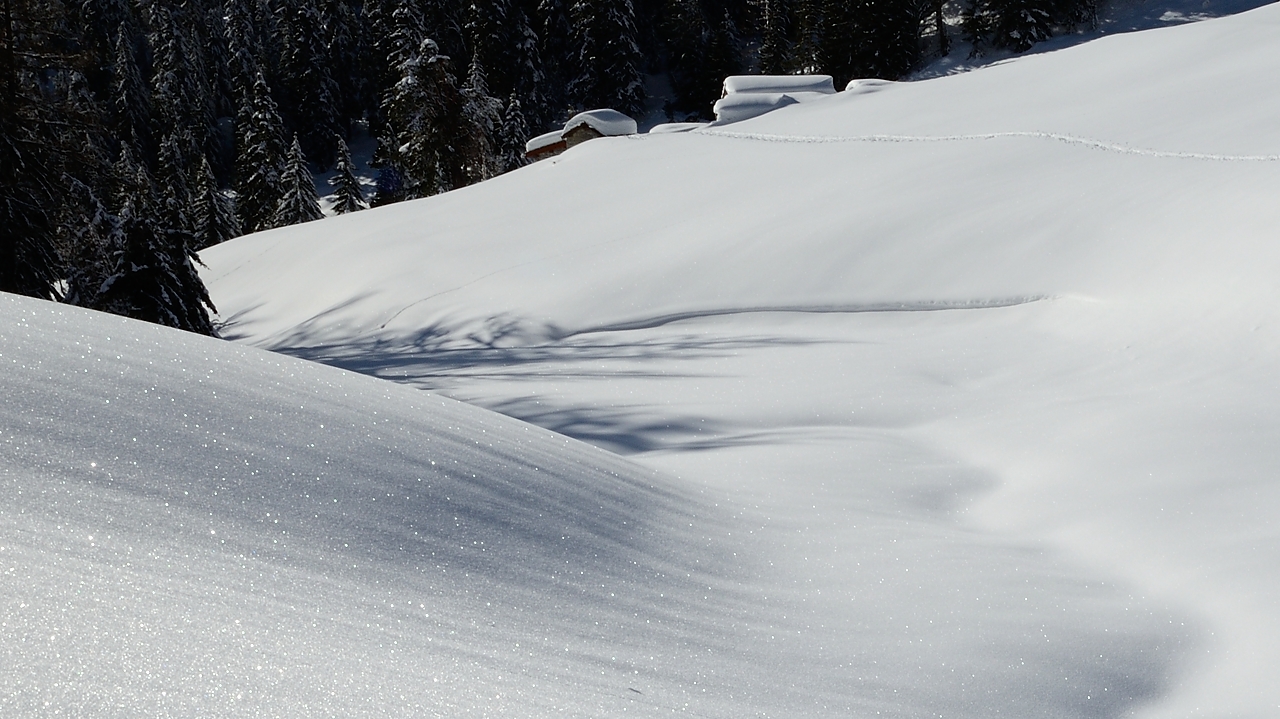 20180113-034-TeteNoire.jpg - mangnifique la neige ... même en-dessous du refuge tant que le soleil reste rasant