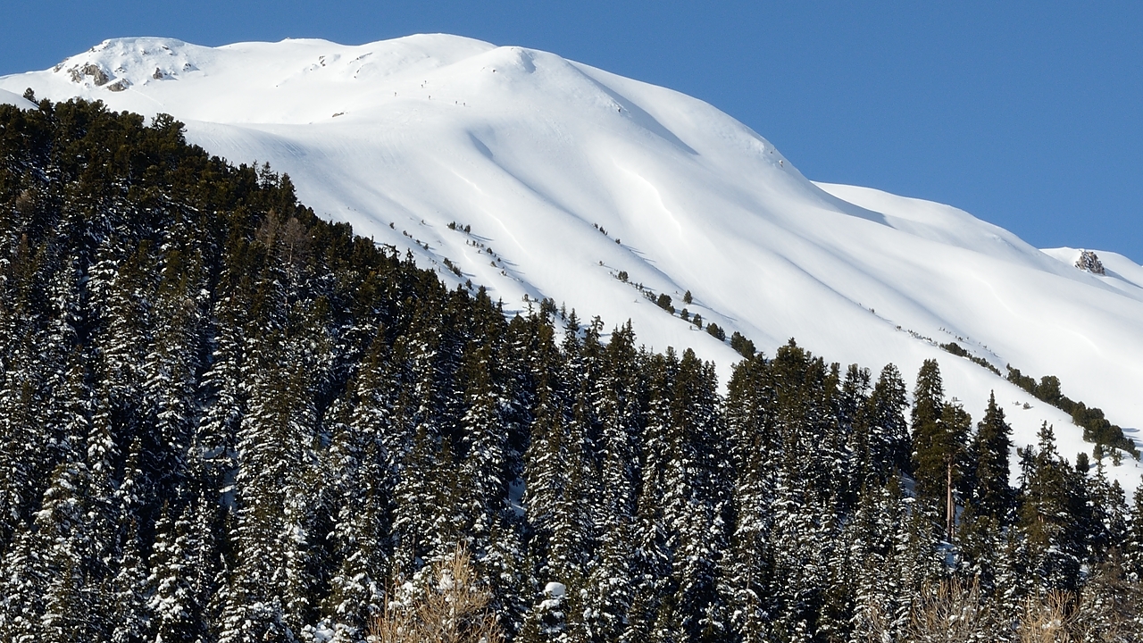 20180113-037-TeteNoire.jpg - Au même endroit : vue en arriere sur notre sommet ... et cette fois les petits points noirs sur l'arete ne sont pas des chamois mais les 6 jeunes qui sont montés pour dormir au refuge