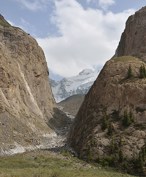 20130802-031-Trek.jpg -  another stream and gorge, and above it an (unnamed) peak on the same ridge as Pik Nansen